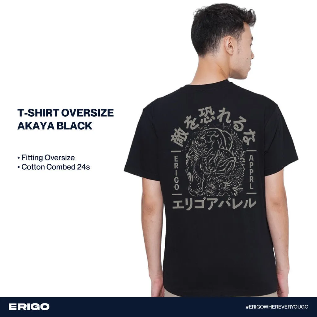 Erigo T-Shirt Oversize Graphic Series Akaya Black sold by Erigo