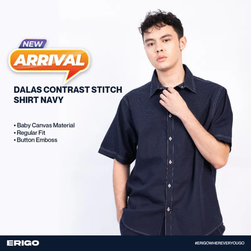 Erigo Contrast Shirt Dallas Navy Unisex sold by Erigo