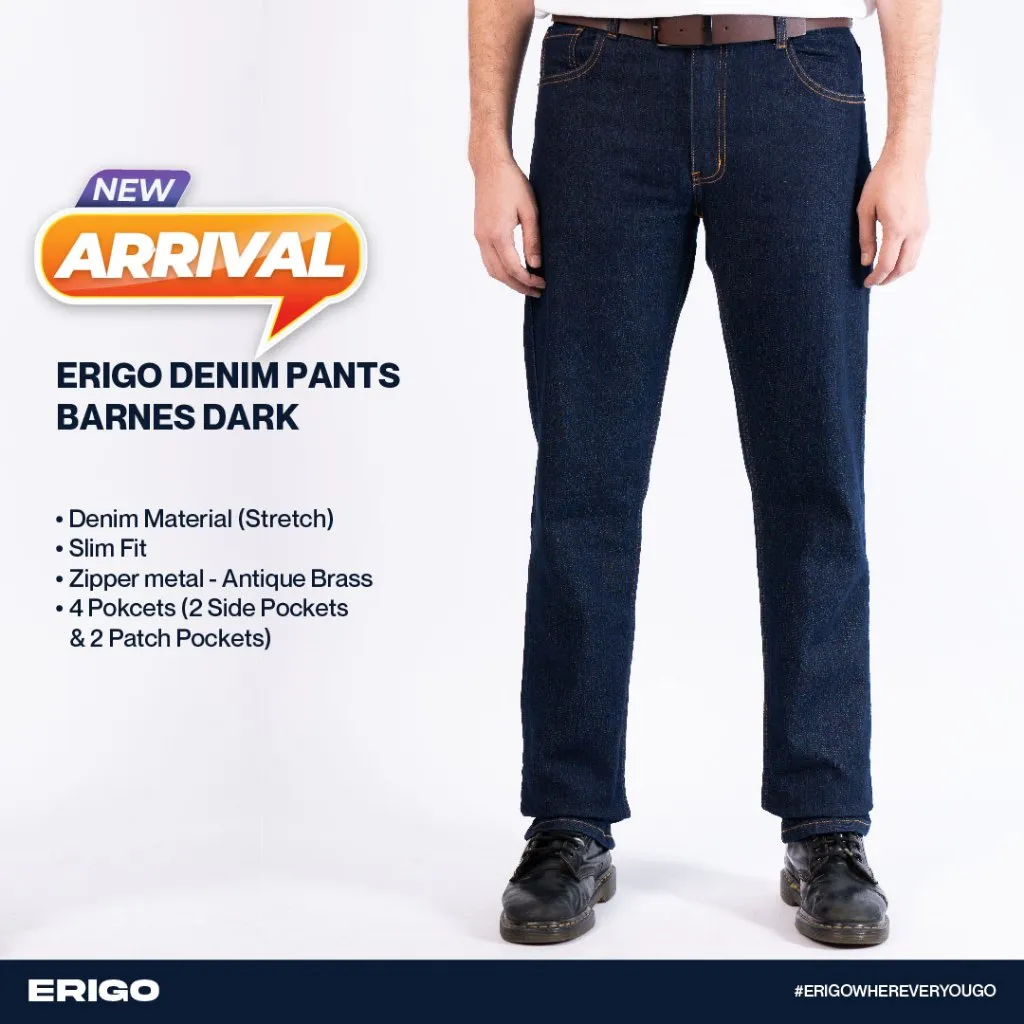 Erigo Denim Pants Barnes Dark Blue sold by Erigo