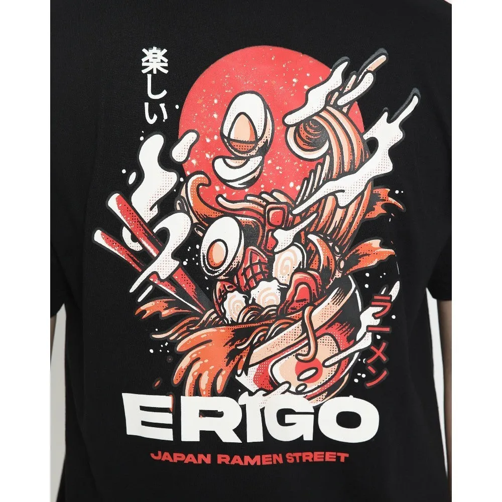 Erigo T-Shirt Ramen Street Black Unisex sold by Erigo product image thumbnail 5