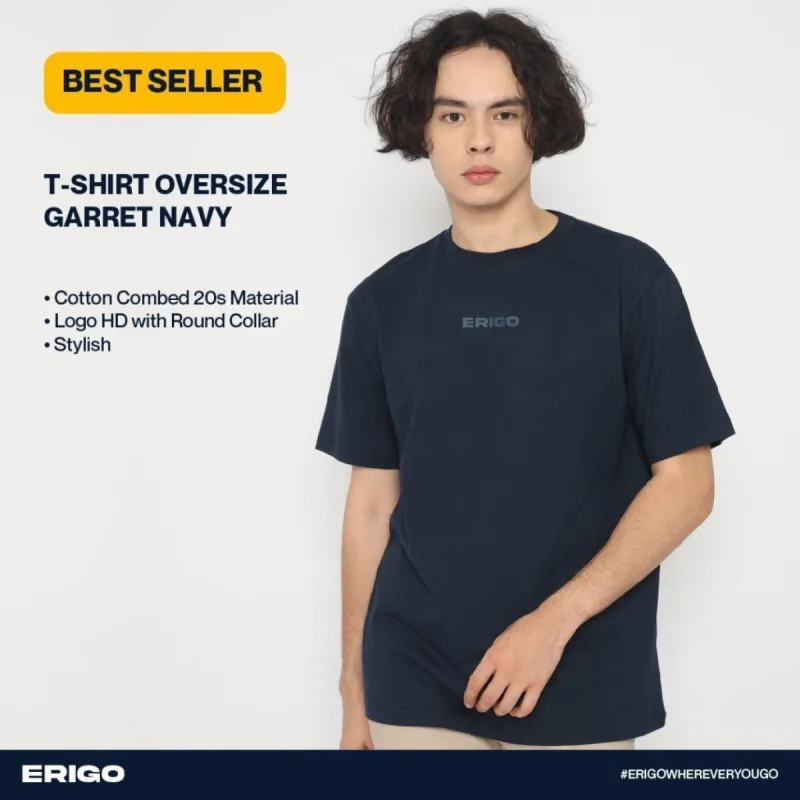 Erigo T-Shirt Oversize Garret Navy Unisex Unisex sold by Erigo