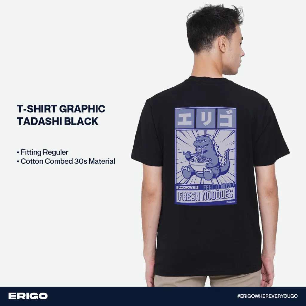 Erigo T-Shirt Graphic Tadashi Black sold by Erigo