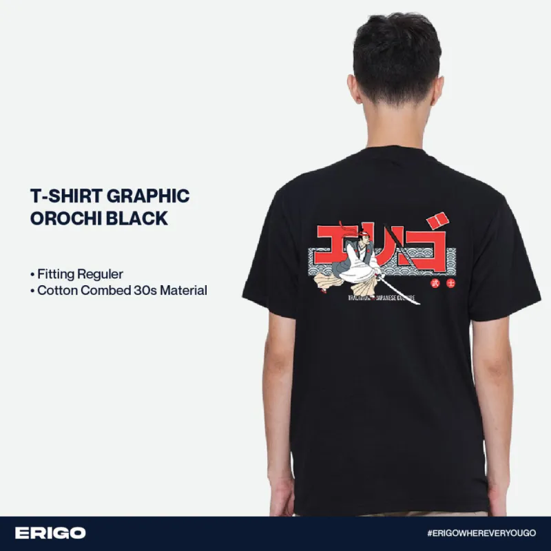 Erigo T-Shirt Graphic Orochi Black sold by Erigo