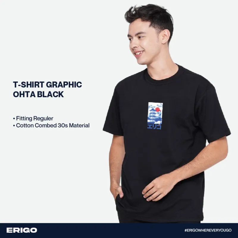 Erigo T-Shirt Graphic Ohta Black sold by Erigo
