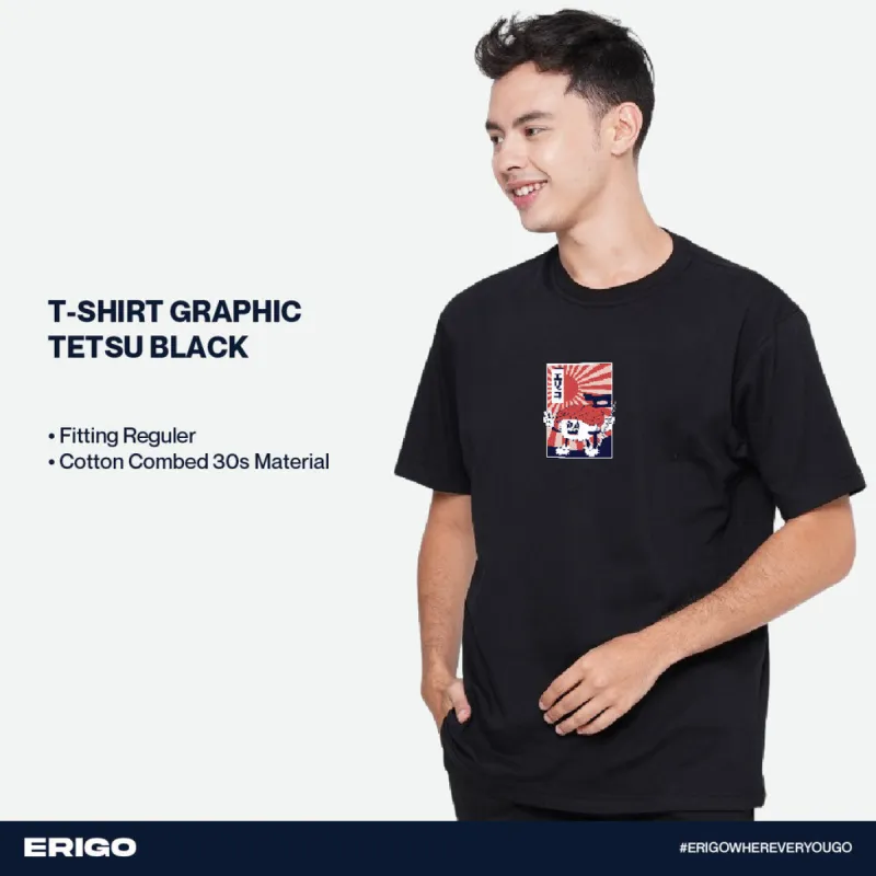 Erigo T-Shirt Graphic Tetsu Black sold by Erigo