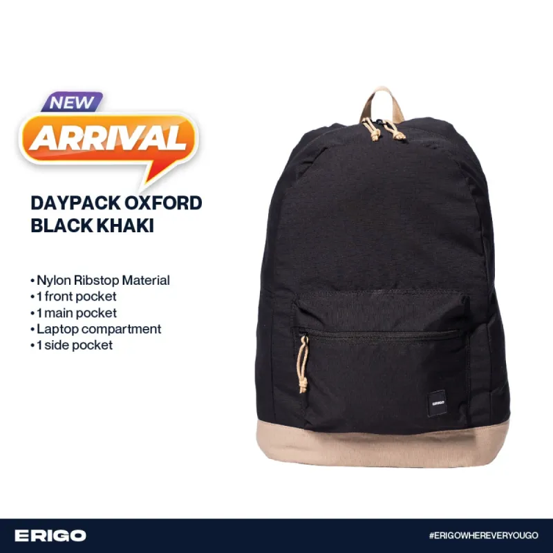 Erigo Daypack Oxford Black Khaki sold by Erigo