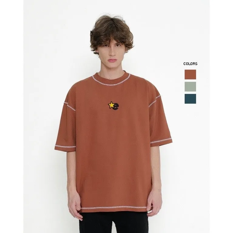 Erigo T-Shirt Oversize Stiching Overdeck Netral Color Unisex sold by Erigo