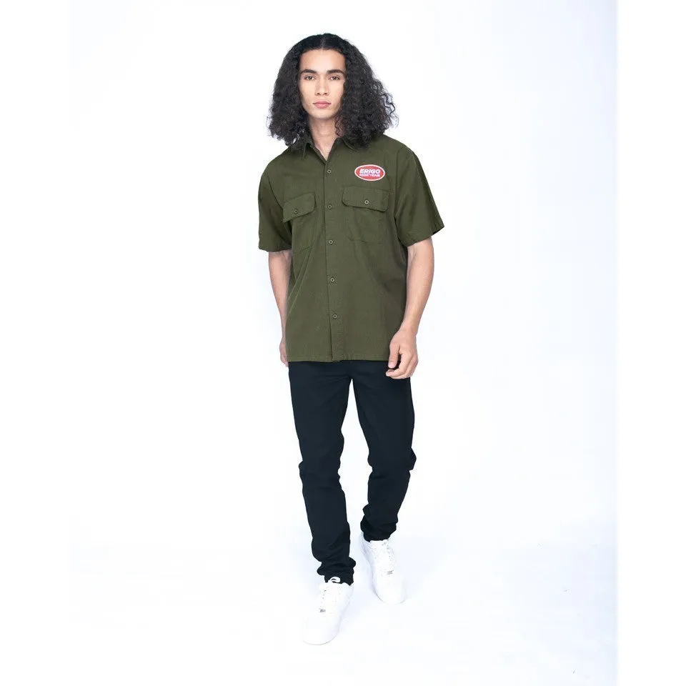 Erigo Work Shirt Nino Darkest Spruce Unisex sold by Erigo product image thumbnail 4