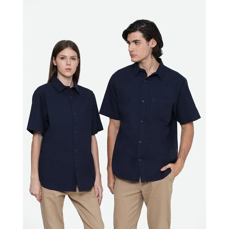 Erigo Kemeja Basic Short Sleeve Floxy Navy Unisex sold by Erigo product image thumbnail 2