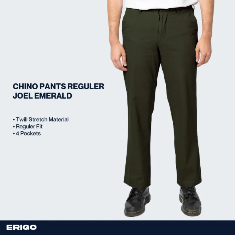 Erigo Chino Pants Regular Joel Emerald sold by Erigo
