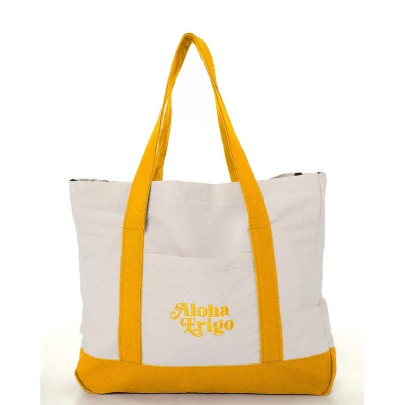Erigo Tote Bag Two Tone Aloha Mustard Unisex sold by Erigo