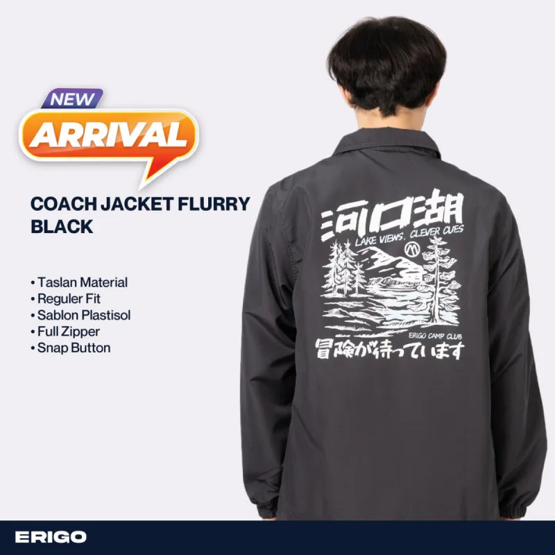 Erigo Coach Jacket Flurry Coach Black sold by Erigo