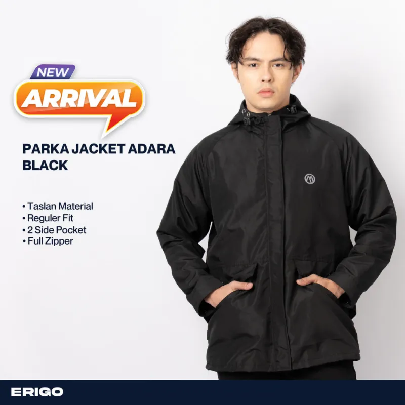 Erigo Parka Jacket Adara Black Unisex sold by Erigo