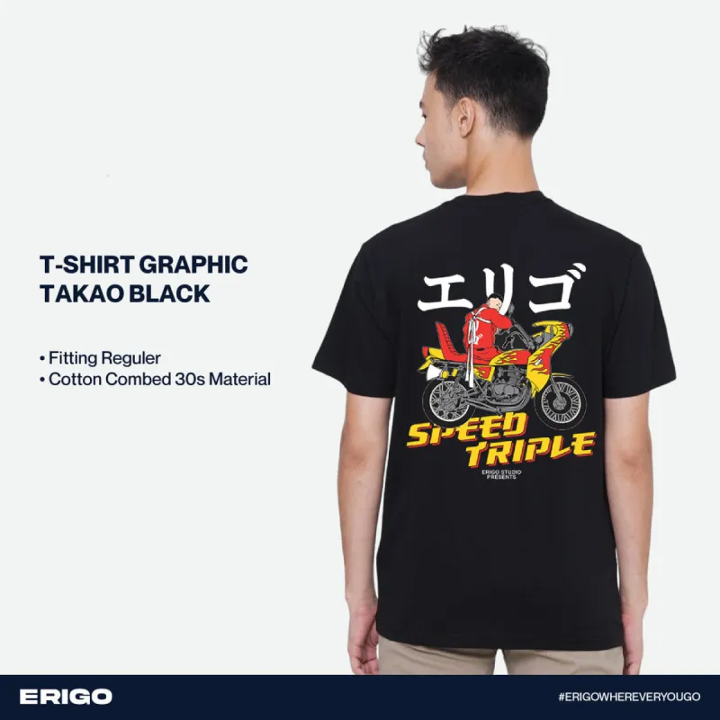 Erigo T-Shirt Graphic Takao Black sold by Erigo