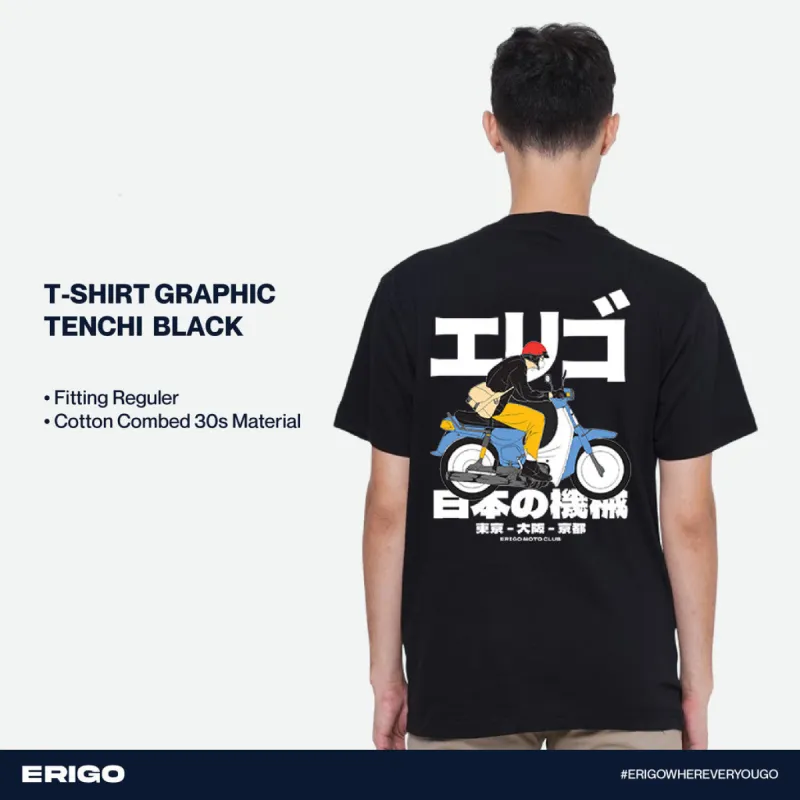 Erigo T-Shirt Graphic Tenchi Black sold by Erigo