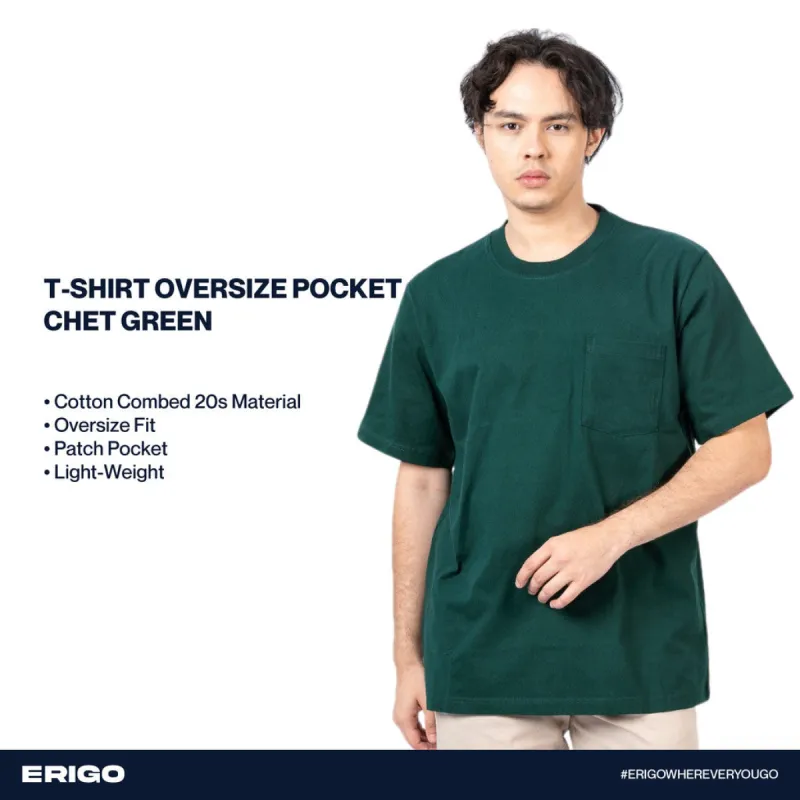Erigo T-Shirt Oversize Pocket Chet Green Unisex sold by Erigo