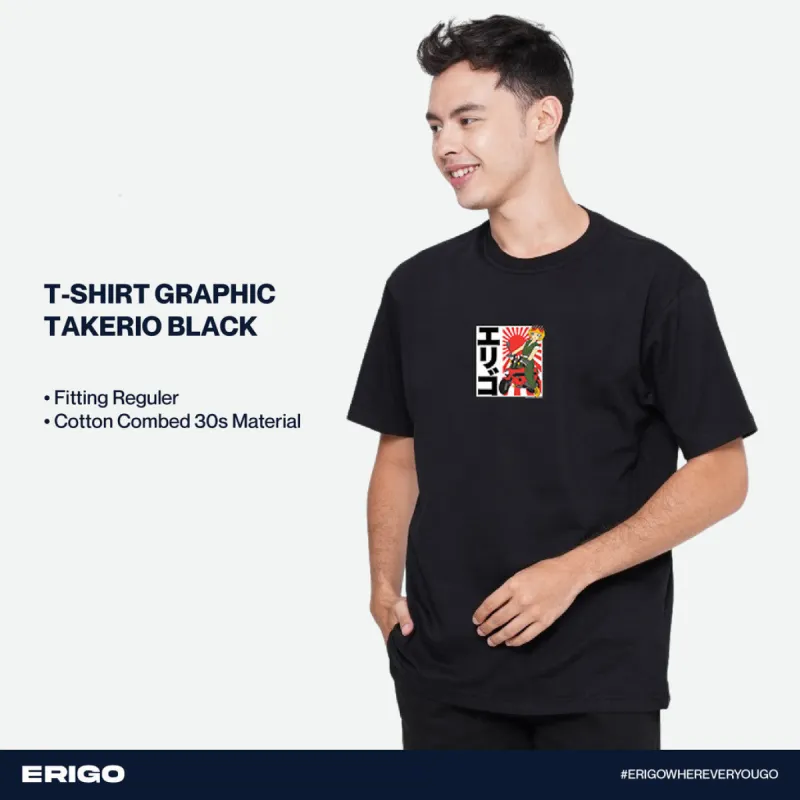 Erigo T-Shirt Graphic Takerio Black sold by Erigo