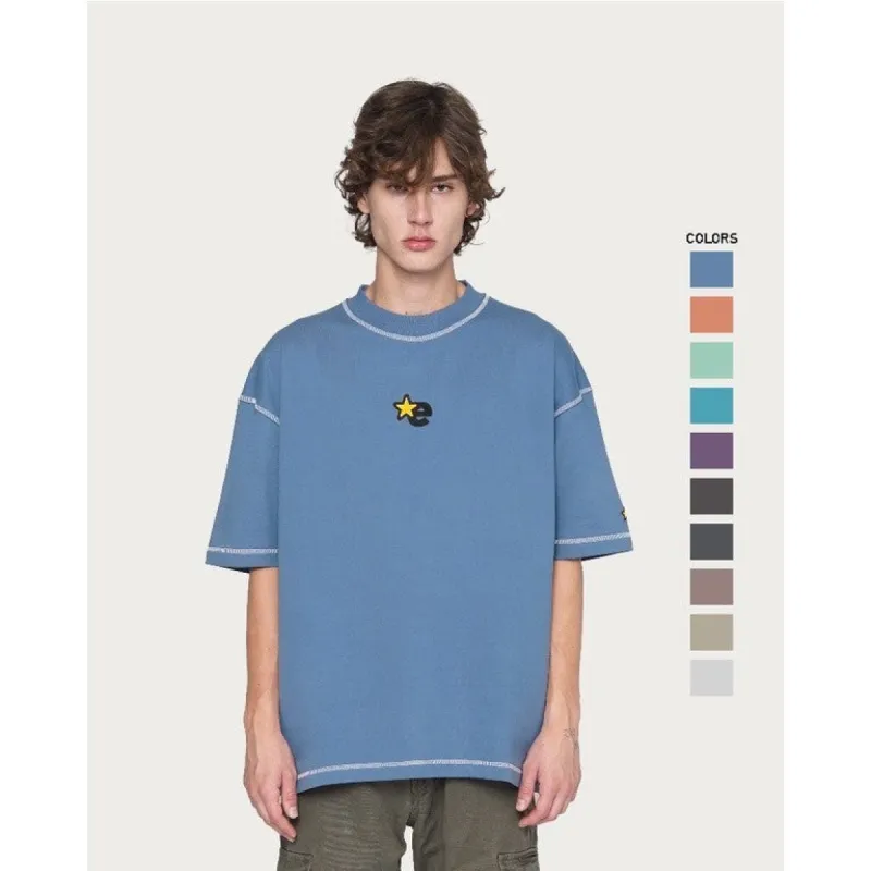 Erigo T-Shirt Oversize Stiching Overdeck Pastel Color Unisex sold by Erigo