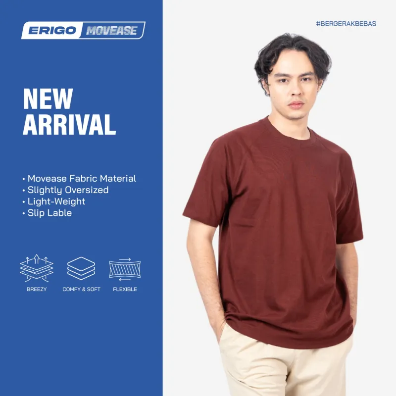 Erigo Movease Short Sleeve Lucio Maroon Unisex sold by Erigo