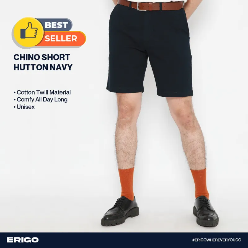 Erigo Chino Short Hutton Navy Unisex sold by Erigo