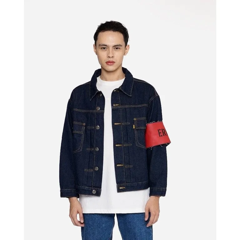 Erigo Denim Jacket Pocket Croix Mud Blue sold by Erigo