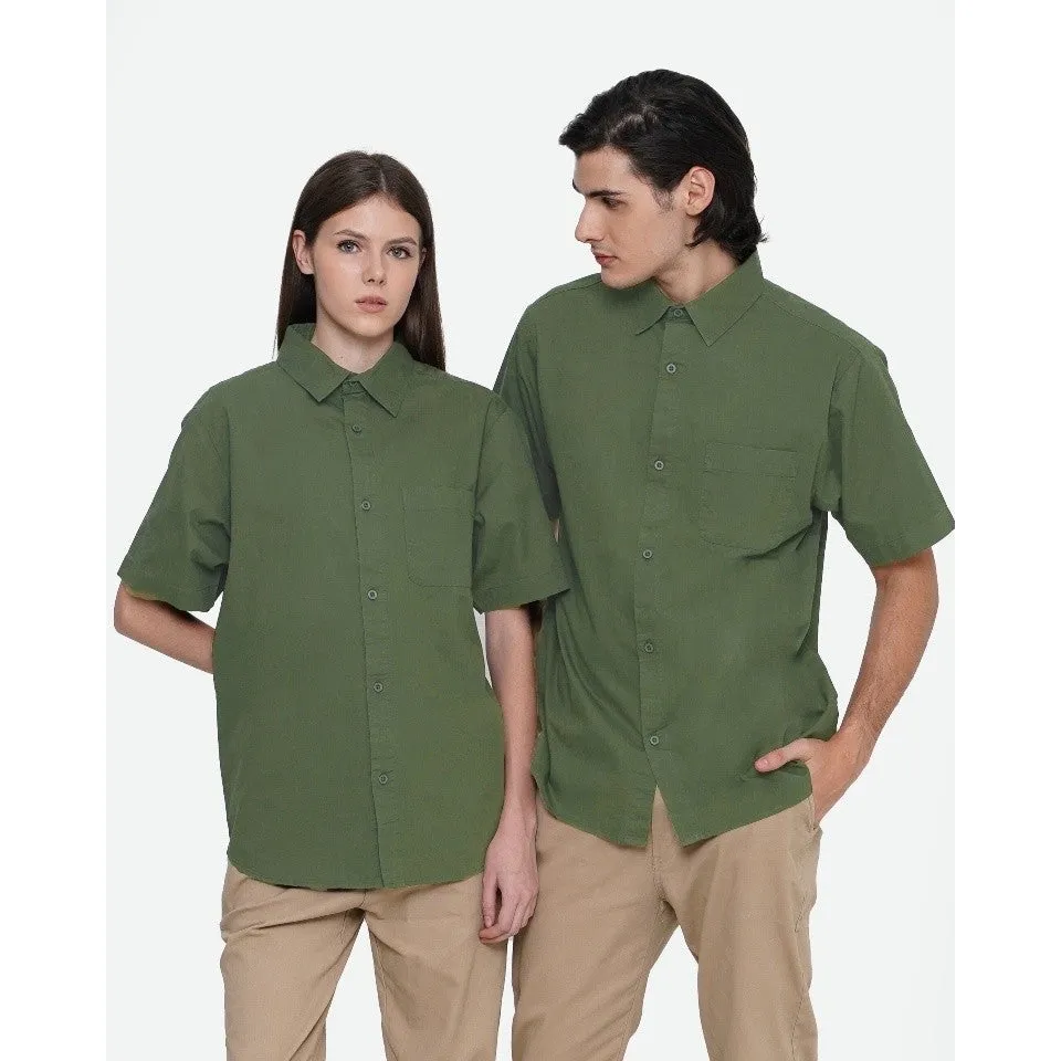 Erigo Kemeja Basic Short Sleeve Clise Emerald Unisex sold by Erigo