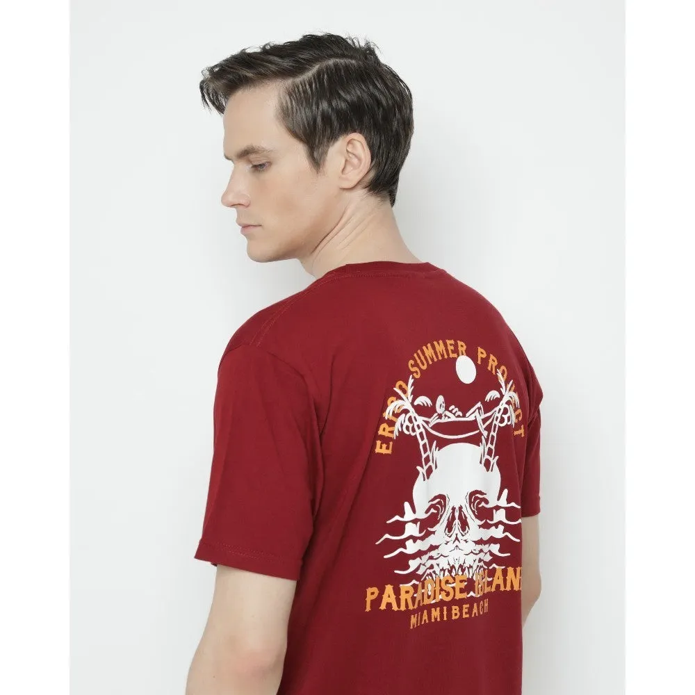 Erigo T-Shirt Miami Island Maroon Unisex sold by Erigo product image thumbnail 3