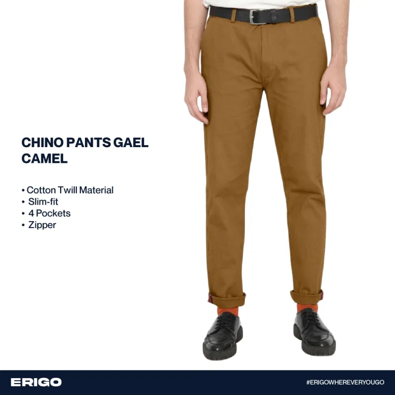 Erigo Chino Pants Gael Camel Unisex sold by Erigo