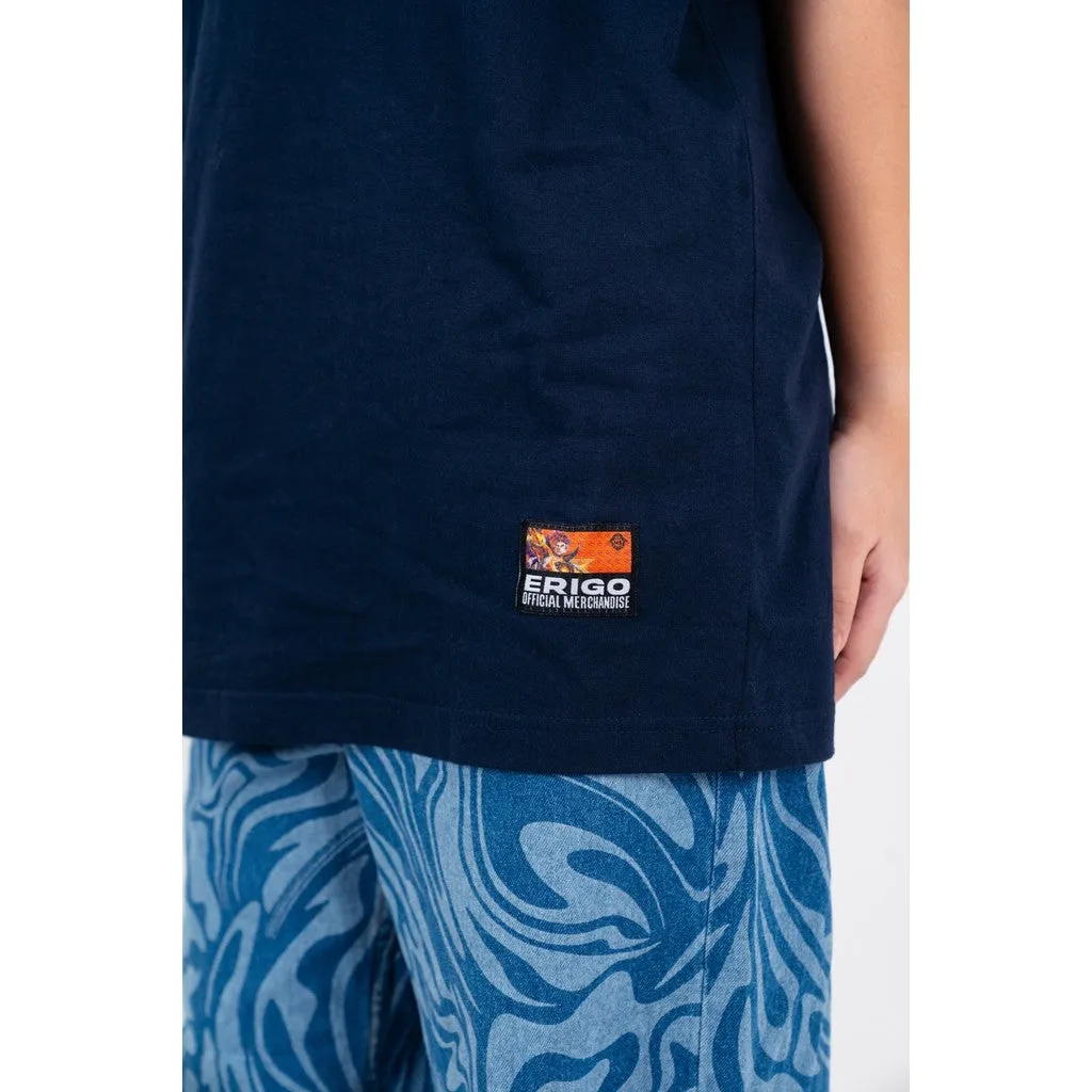 Erigo X M6 T-Shirt Oversize Sacred Claude Navy Unisex sold by Erigo product image thumbnail 4