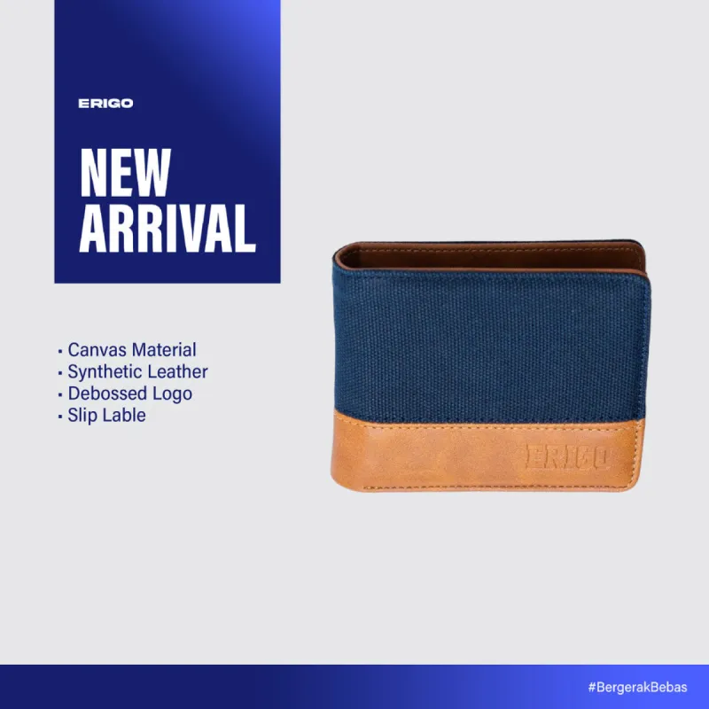 Erigo Wallet Chester NavyTan Unisex sold by Erigo