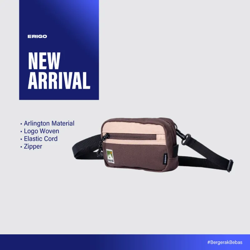 Erigo Clutch Bag Tsukuba Brown Sand Unisex sold by Erigo