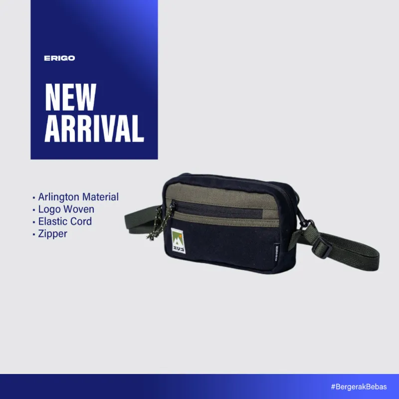 Erigo Clutch Bag Tsukuba Black Army Unisex sold by Erigo