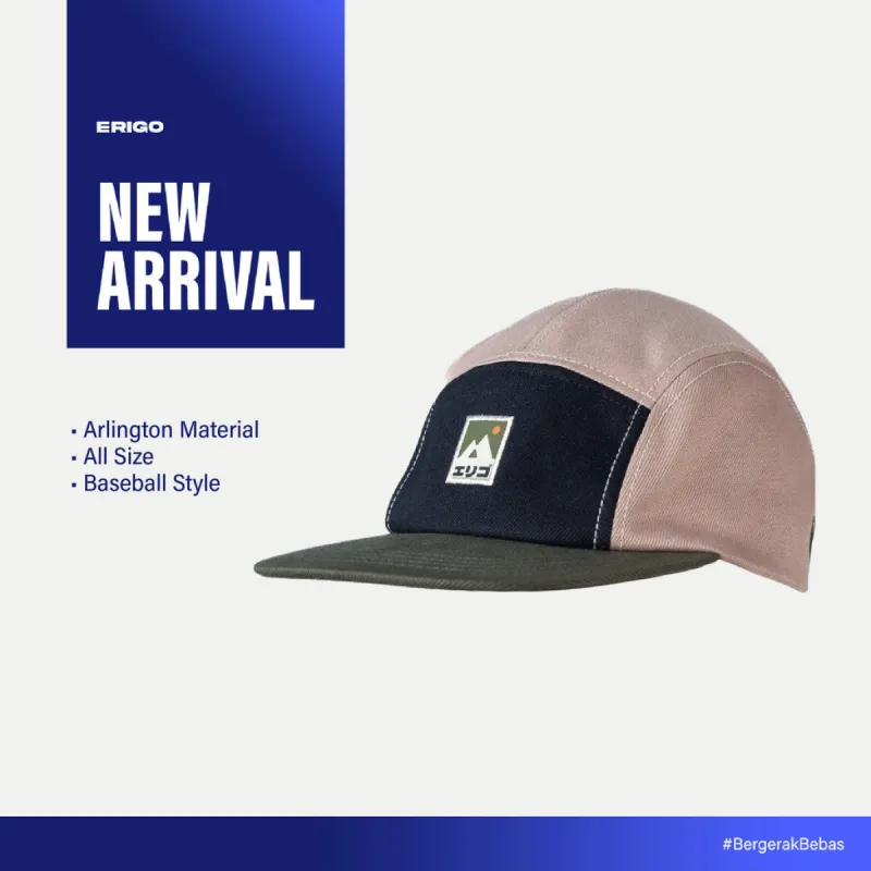 Erigo Five Panel Caps Haguro Sand Black Army Unisex sold by Erigo