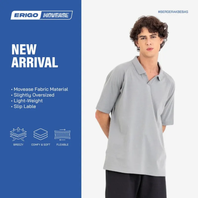 Erigo Movease Polo Short Sleeve Carver Grey Unisex sold by Erigo