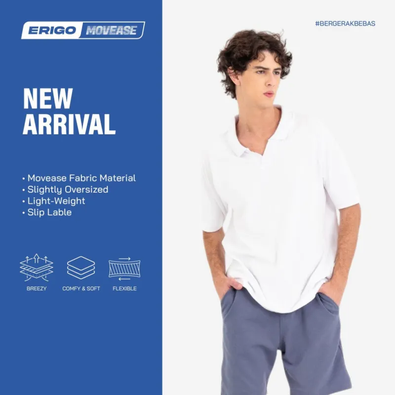 Erigo Movease Polo Short Sleeve Colton White Unisex sold by Erigo