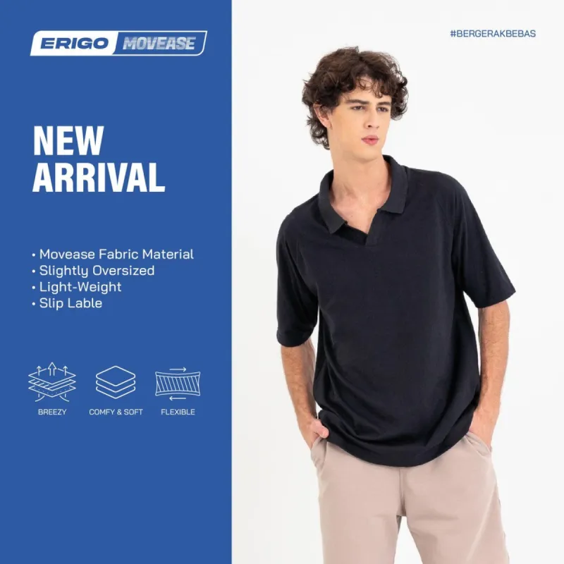 Erigo Movease Polo Short Sleeve Chaiden Black Unisex sold by Erigo