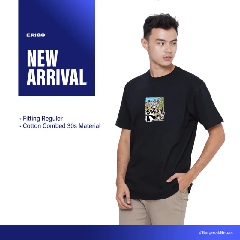 Erigo T-Shirt Graphic Sulien Black Unisex sold by Erigo