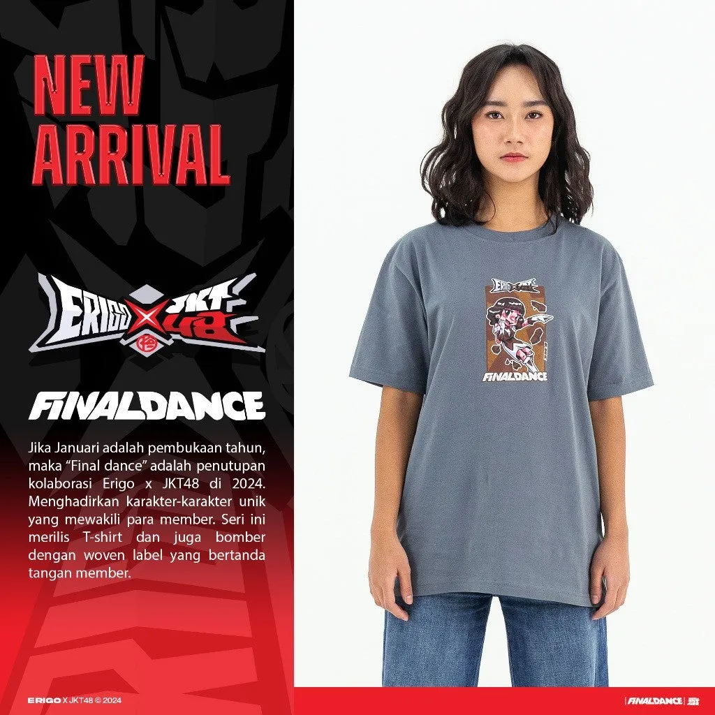 Erigo T-shirt Oversize Freya Final Dance Grey - Kaos Oversize Unisex sold by Erigo