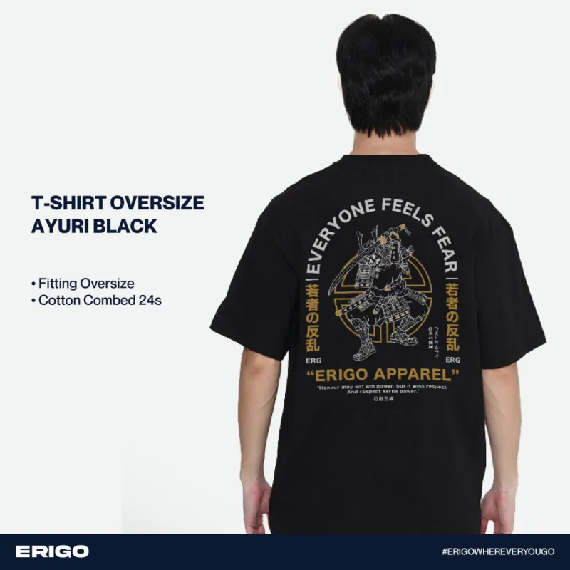 Erigo T-Shirt Oversize Graphic Series Ayuri Black sold by Erigo