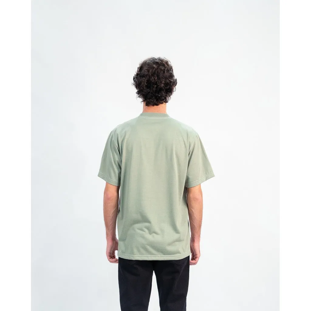 Erigo T-Shirt Contrast Stitch Vaiasu Sage - Kaos Unisex sold by Erigo product image thumbnail 3