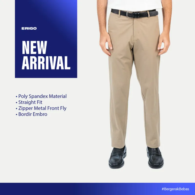 Erigo Relax Chino Pants Egan Khaky - Celana Panjang Relax Unisex sold by Erigo