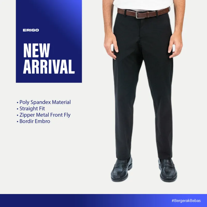 Erigo Relax Chino Pants Errol Black - Celana Panjang Relax Unisex sold by Erigo