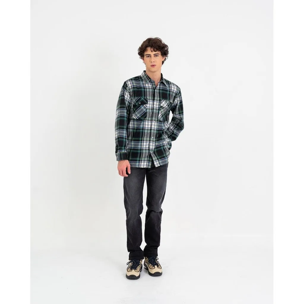 Erigo Flannel Shirt Nero Emerald Unisex sold by Erigo product image thumbnail 4
