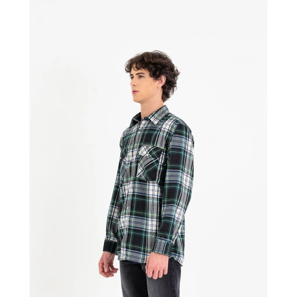 Erigo Flannel Shirt Nero Emerald Unisex sold by Erigo product image thumbnail 3