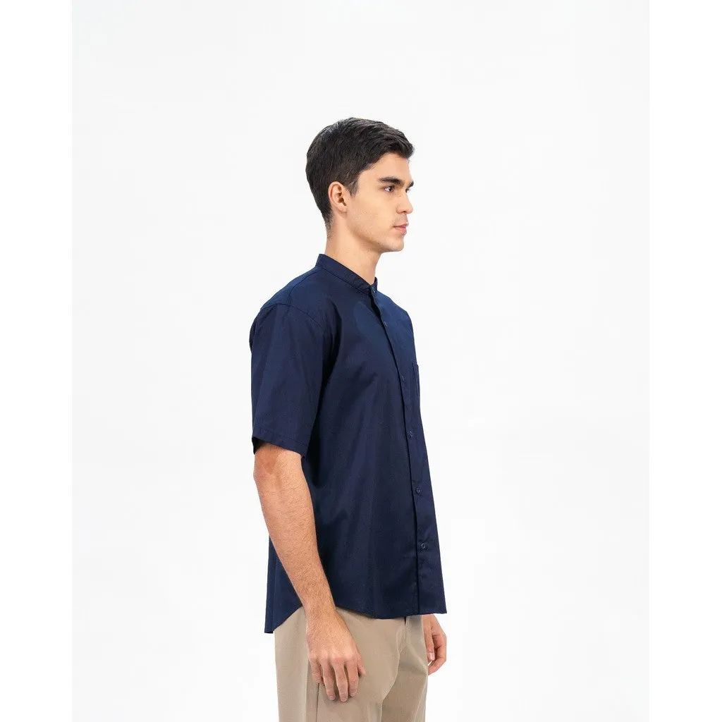 Erigo Shanghai Short Sleeve Basic Faheel Navy - Kemeja Koko Lengan Pendek Unisex sold by Erigo product image thumbnail 2