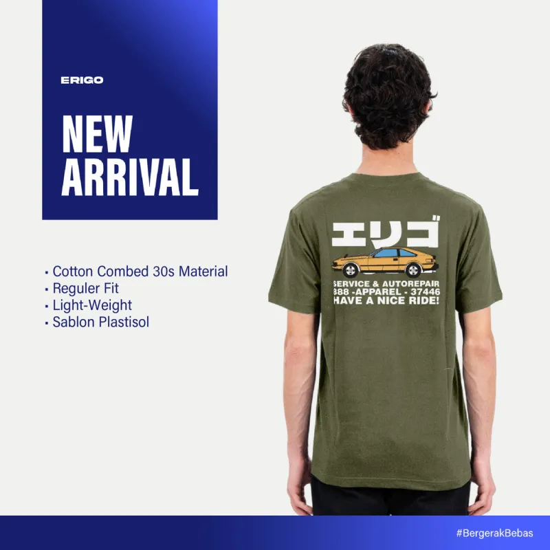 Erigo T-Shirt Alistair Olive - Kaos Unisex sold by Erigo