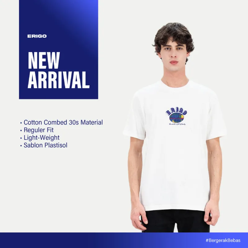 Erigo T-Shirt Alfero White - Kaos Unisex sold by Erigo