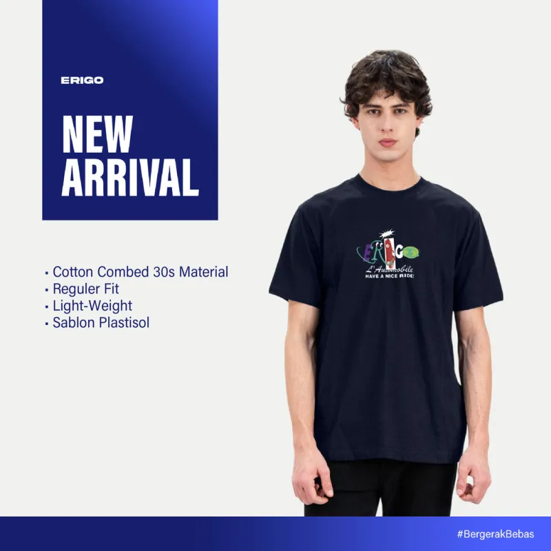 Erigo T-Shirt Auxi Navy - Kaos Unisex sold by Erigo