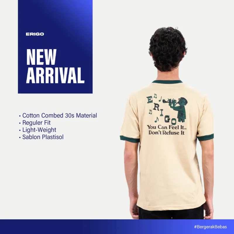 Erigo T-Shirt Ring Tee Wazen Cream - Kaos Unisex sold by Erigo