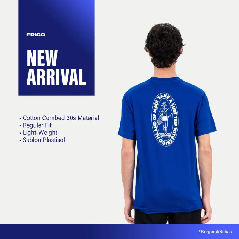 Erigo T-Shirt Wesley Blue - Kaos Unisex sold by Erigo